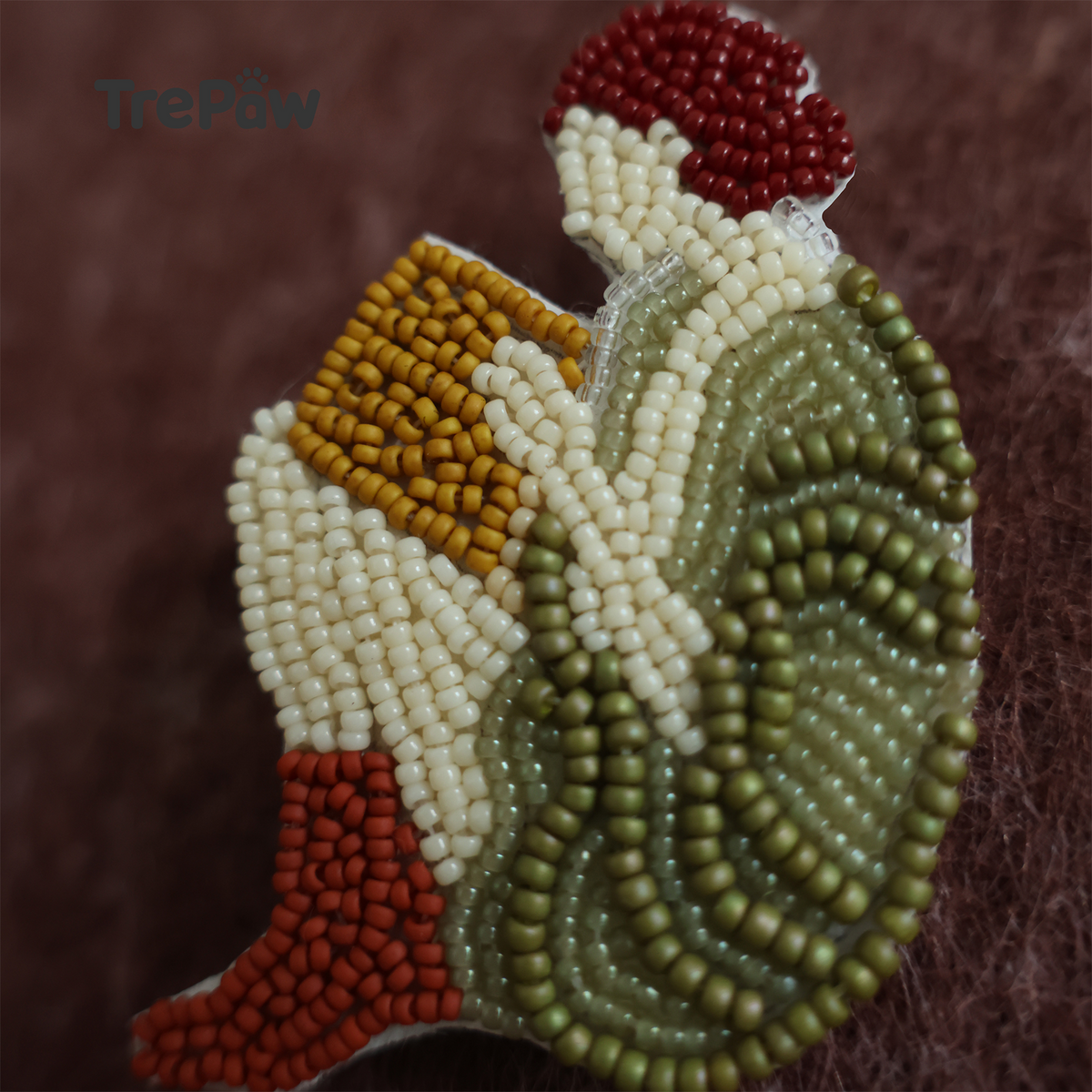Jane handmade bead embroidery brooch featuring a vintage-inspired girl reading a book