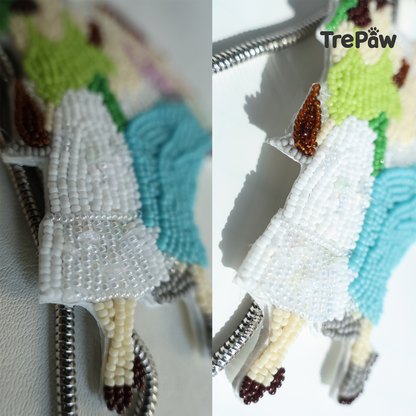 Ladybro bead kit - premium MIYUKI seed beads close-up, warm and gentle tones, beautiful luster in different lighting