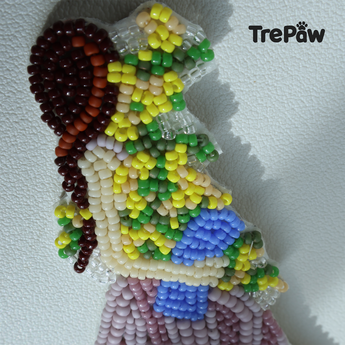 Taro Lemon bead kit - premium MIYUKI seed beads close-up, yellow, green and lavender tones, beautiful luster in different lighting