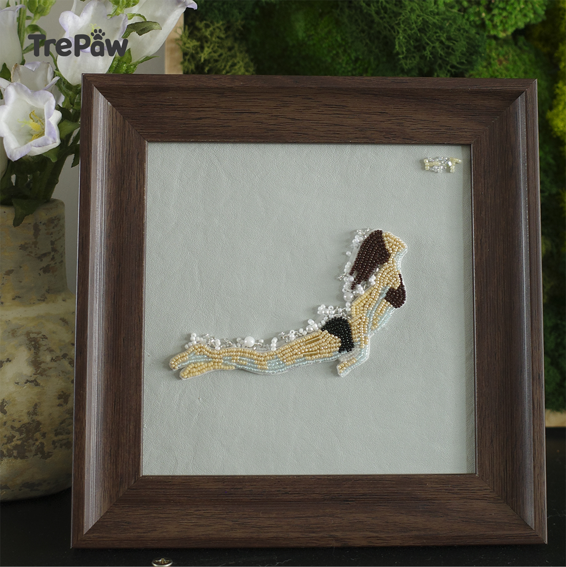 Emerge DIY bead embroidery design with open space for personal creative embellishment