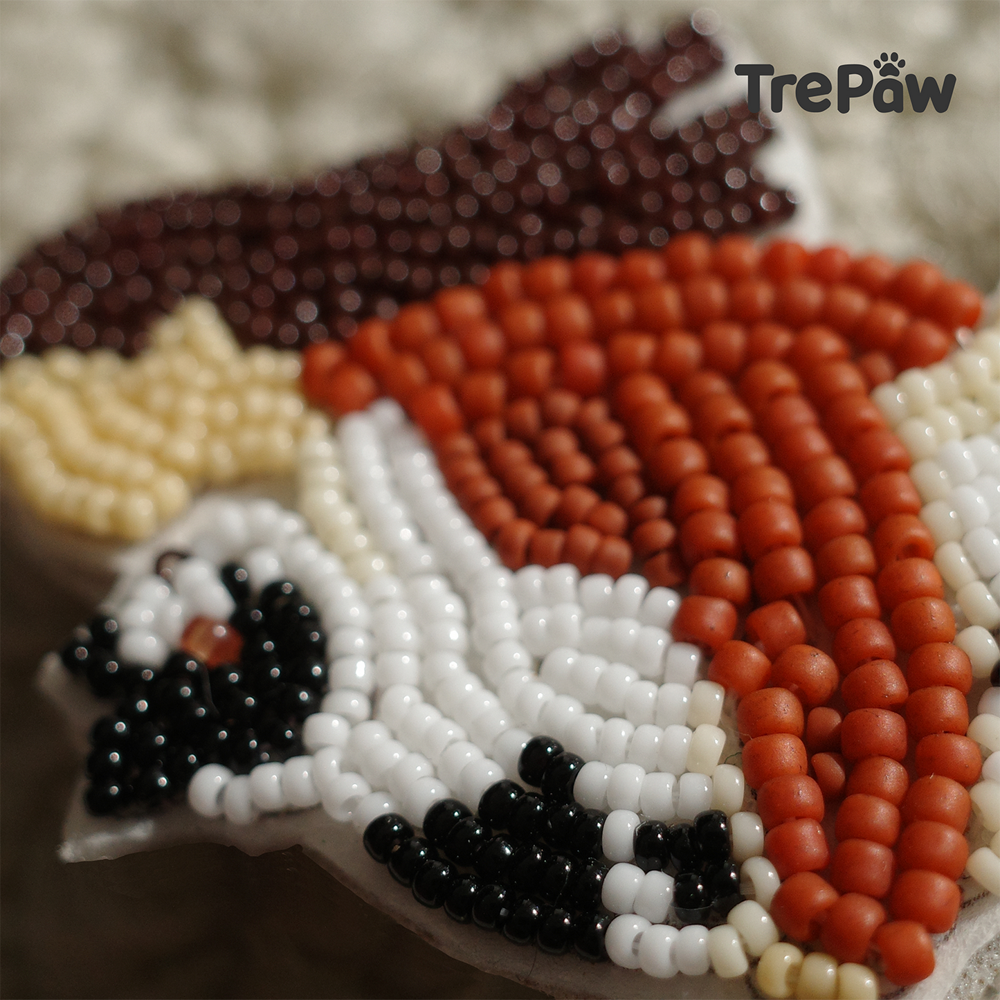 Sunset Mew bead kit - premium MIYUKI seed beads close-up, warm sunset orange and pink tones, beautiful luster in different lighting