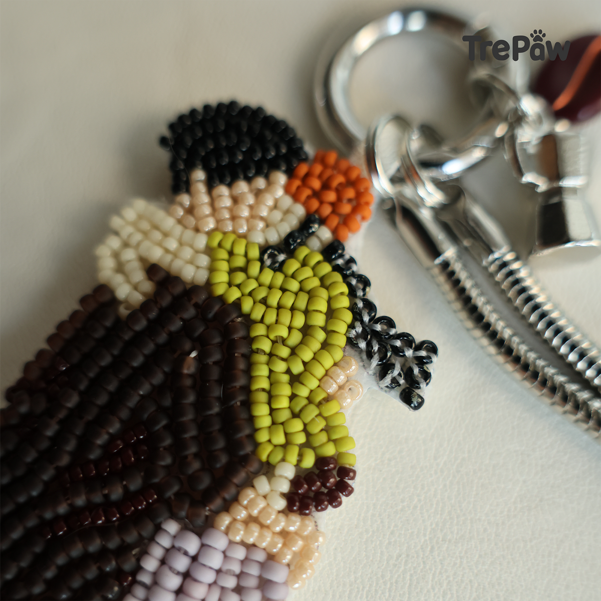 The Moment bead kit - premium MIYUKI seed beads close-up, warm and soft tones, beautiful luster in different lighting